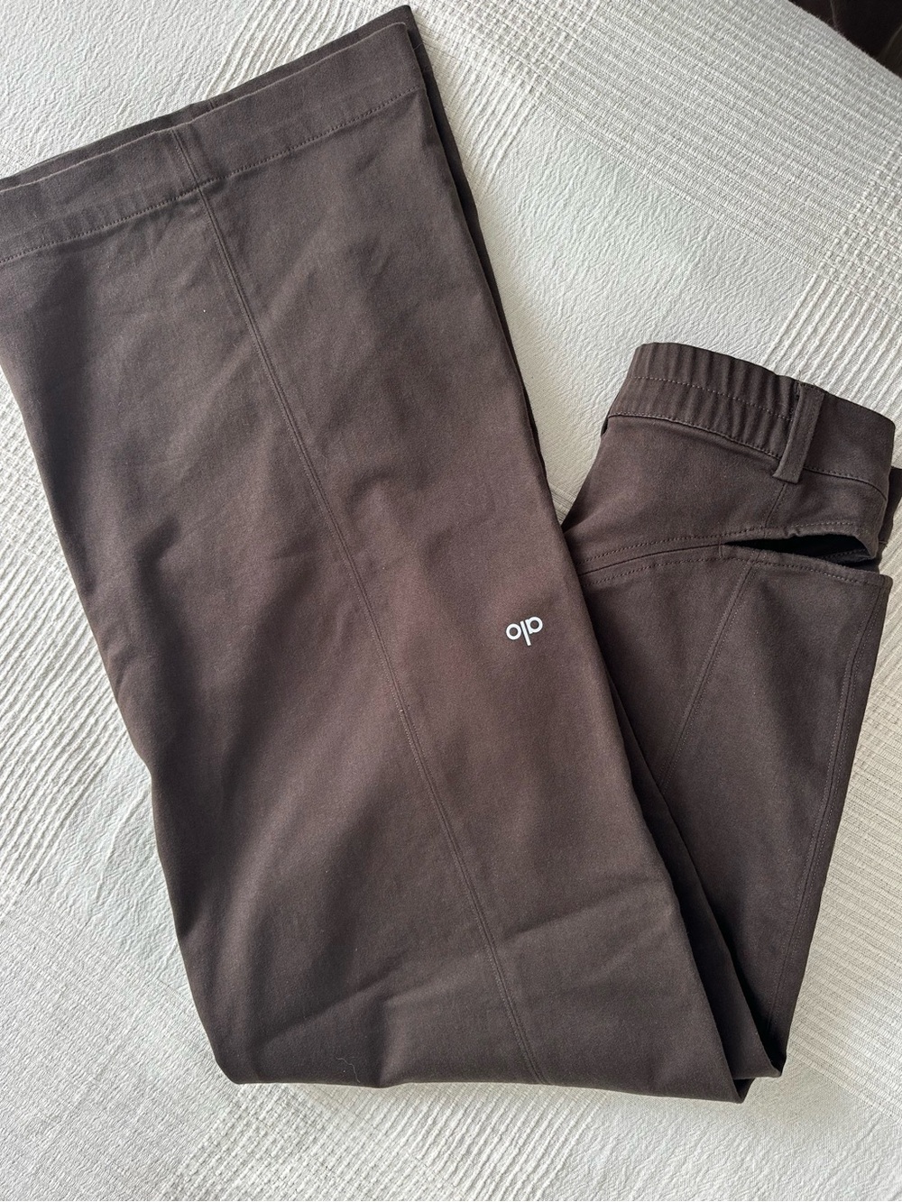 ALO Yoga High-Waist Wide Leg Trouser Espresso Brown Size S - Picture 1 of 3